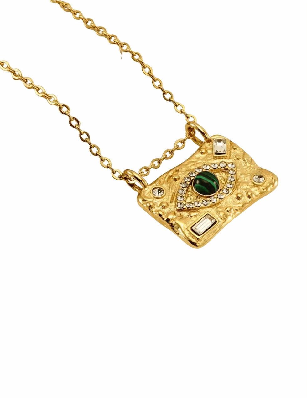 Thumbnail: Textured Evil eye - 18K gold plated