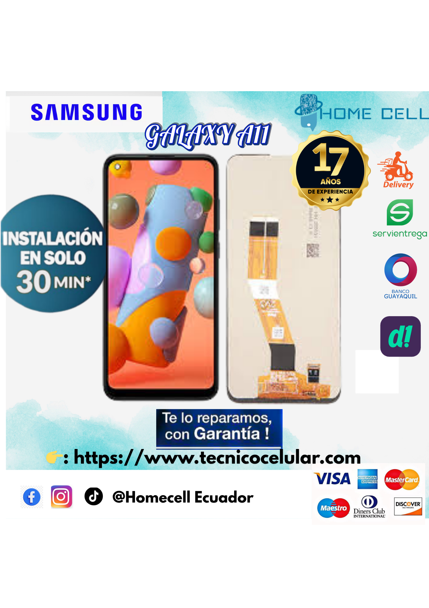 Display Samsung Galaxy A11 Original Pantalla LCD Touch