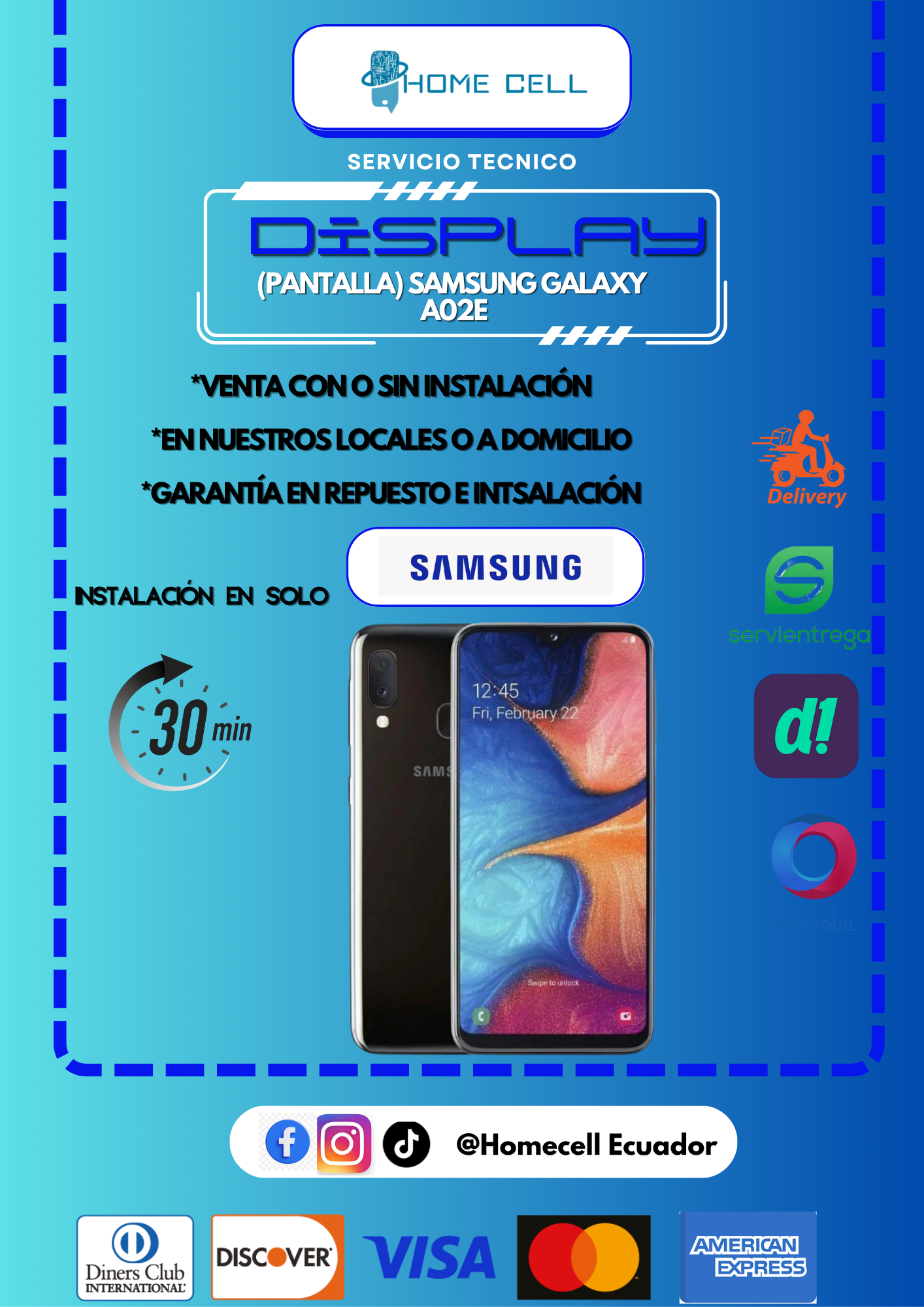 Display Samsung Galaxy A02E Original Pantalla LCD Touch