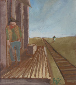 Cow Boy, huile, Louis