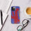 Miniatura: capinha azul com vermelho galhos