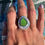 Thumbnail: Starburst set green seaglass ring size P1/2