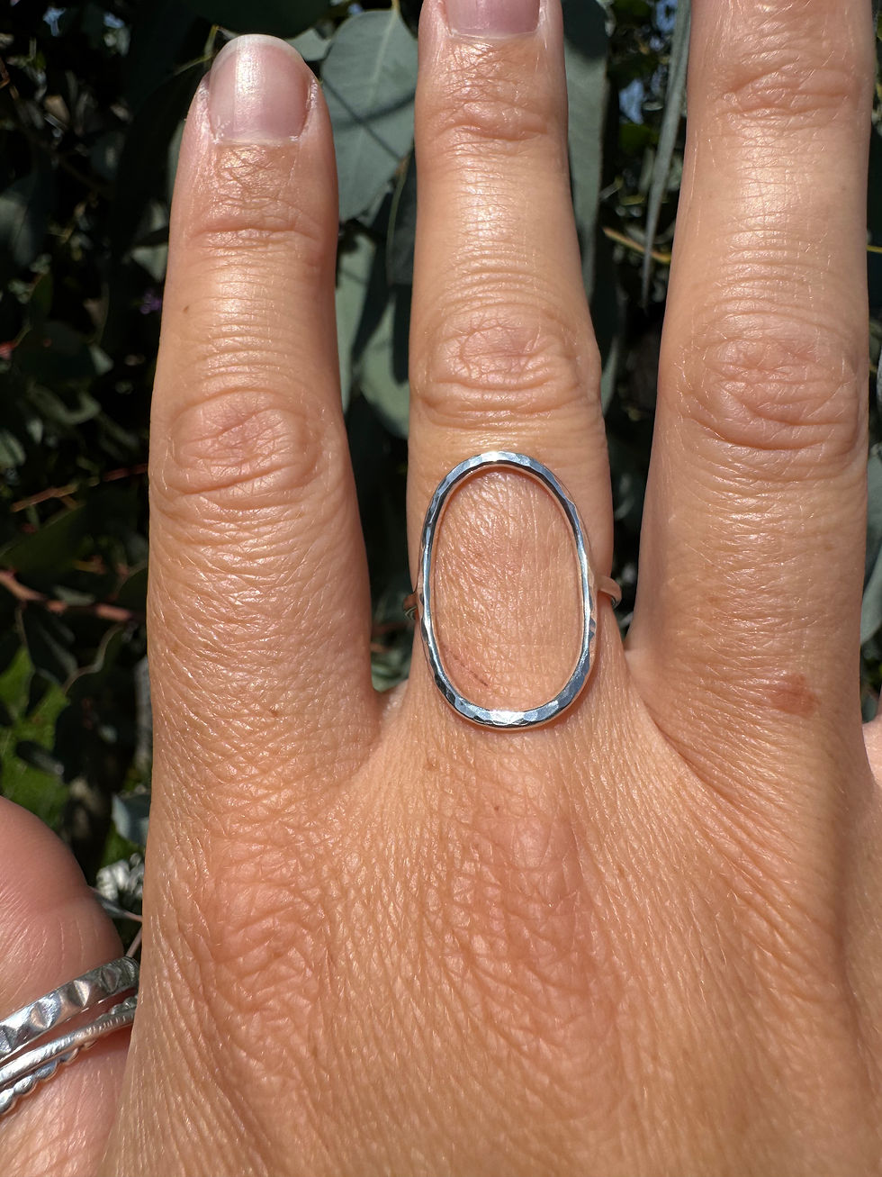 Thumbnail: Open oval ring size Q
