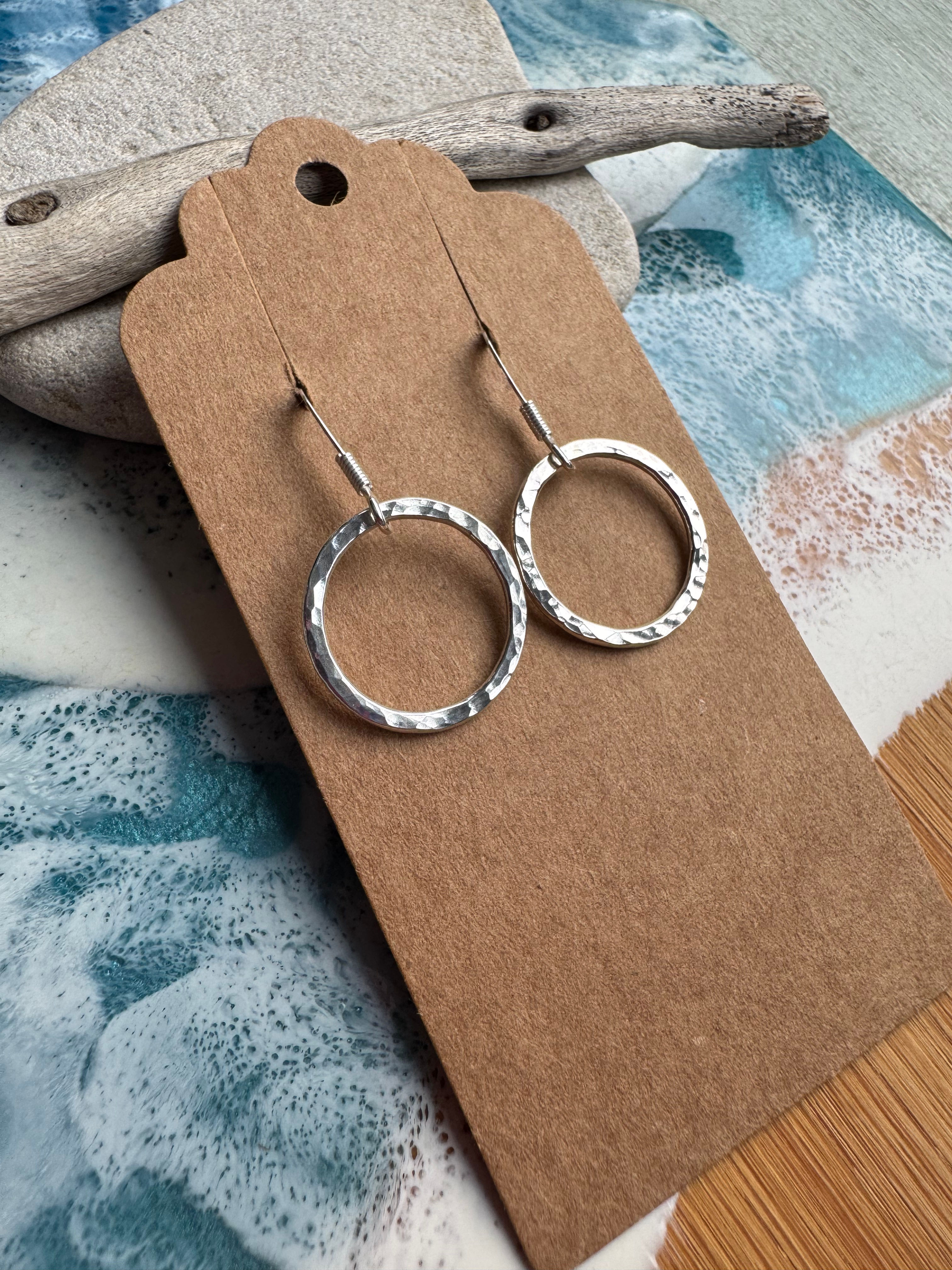 Silver hoop earrings