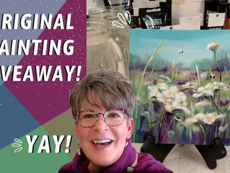 ORIGINAL PAINTING GIVEAWAY! Queen Anne's Lace Painting! By: Annie Troe