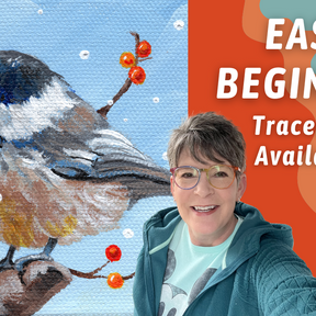 BEST Beginner Chickadee! FUN Winter bird with TRACEABLE! By: Annie Troe
