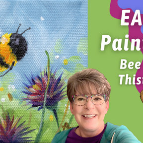 Painting For BEGINNERS! Fun Bee and Thistles! By: Annie Troe
