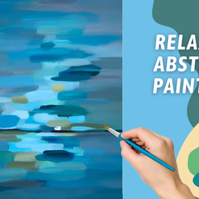 SIMPLE Abstract Art That Anyone Can Paint! Mixing BLUES! Easy Acrylic Abstract Painting!
