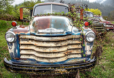 Old antique trucks, syringa, idaho