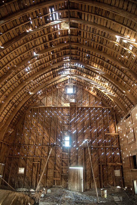 Barn, inside barn photograph, Skogsberg