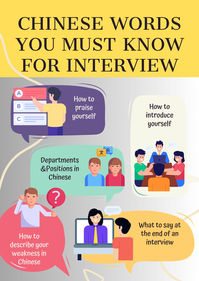 Interview Chinese Word List (Must-Know)