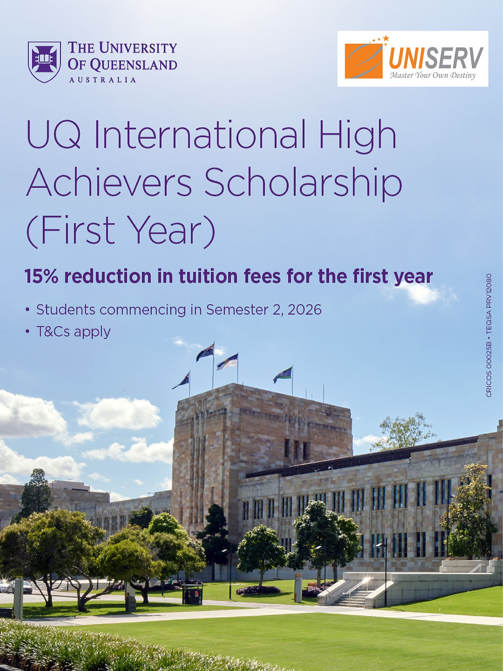 2026 Intake Now Open : University of Queensland