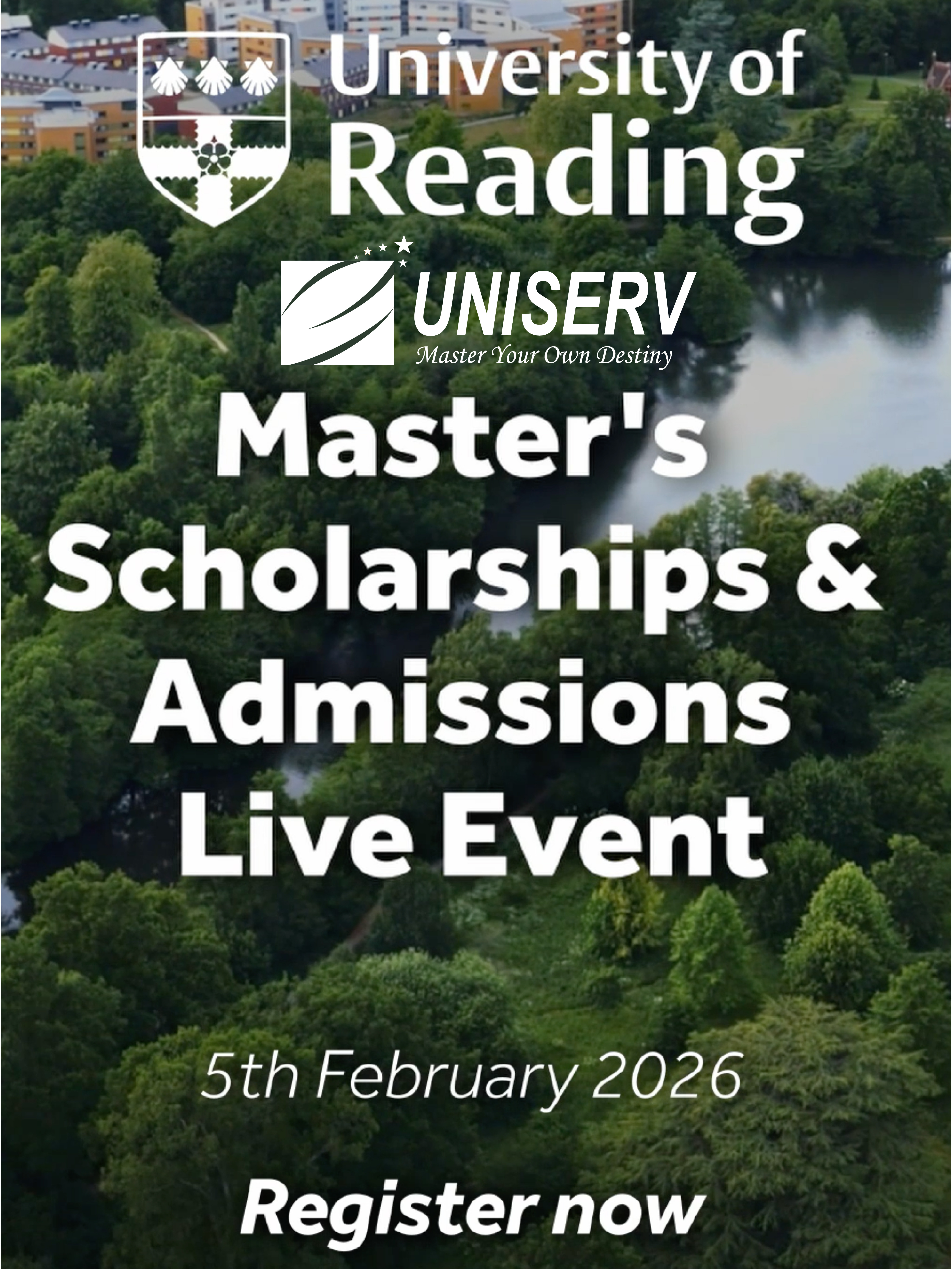 Reading Master Program University of Reading: Master Scholarship & Admission Live Event ...