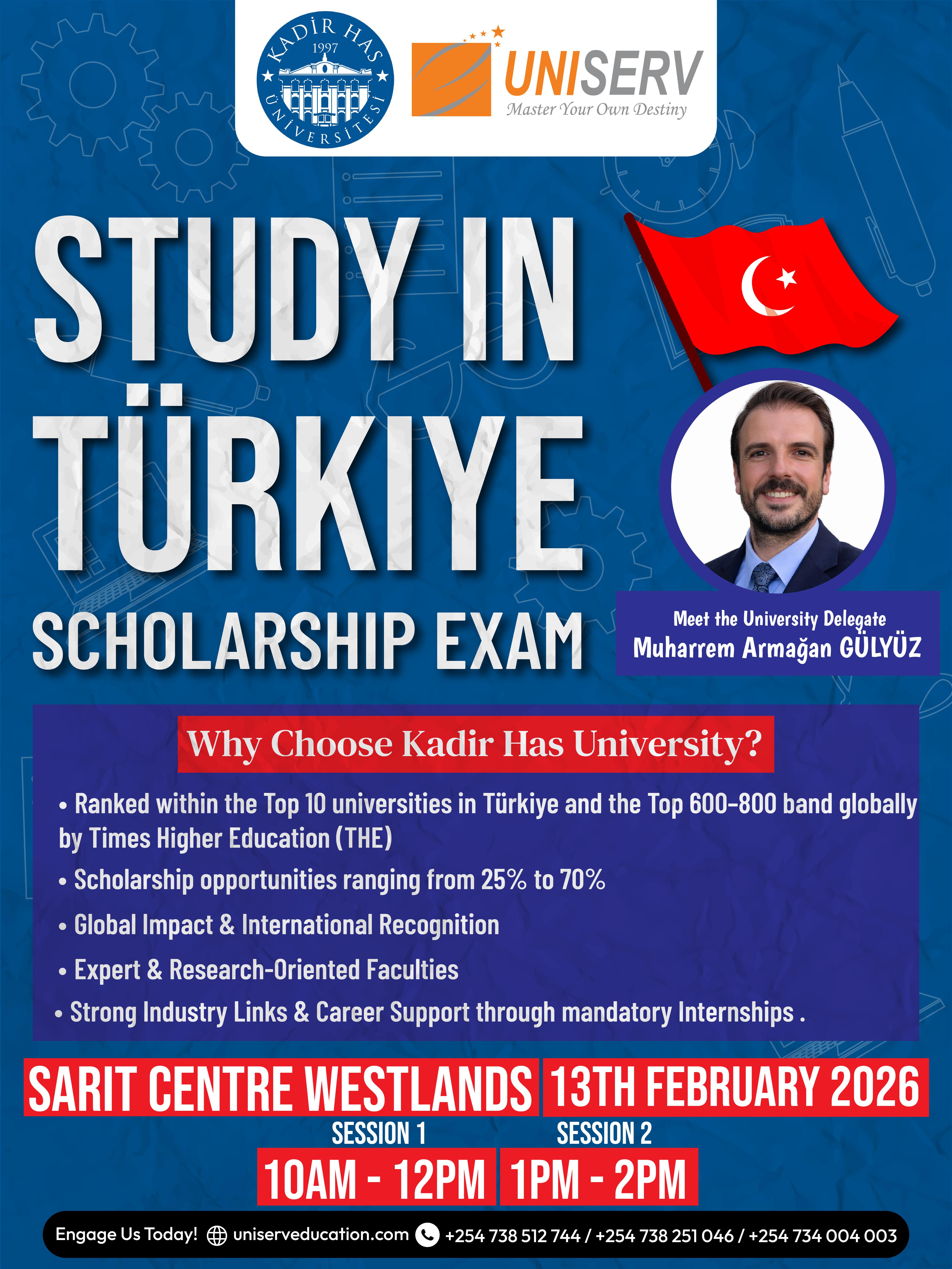 Study In Turkey Study in Turkey: Scholarship Exam - Kadir Has University | Uniserv ...
