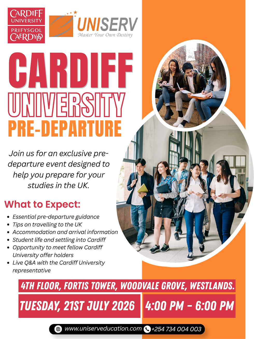 Cardiff University: Offer holders pre-departure