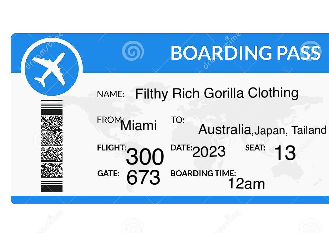 Filthy Rich Gorilla Plane Tickets via Factory Kid Airplane.