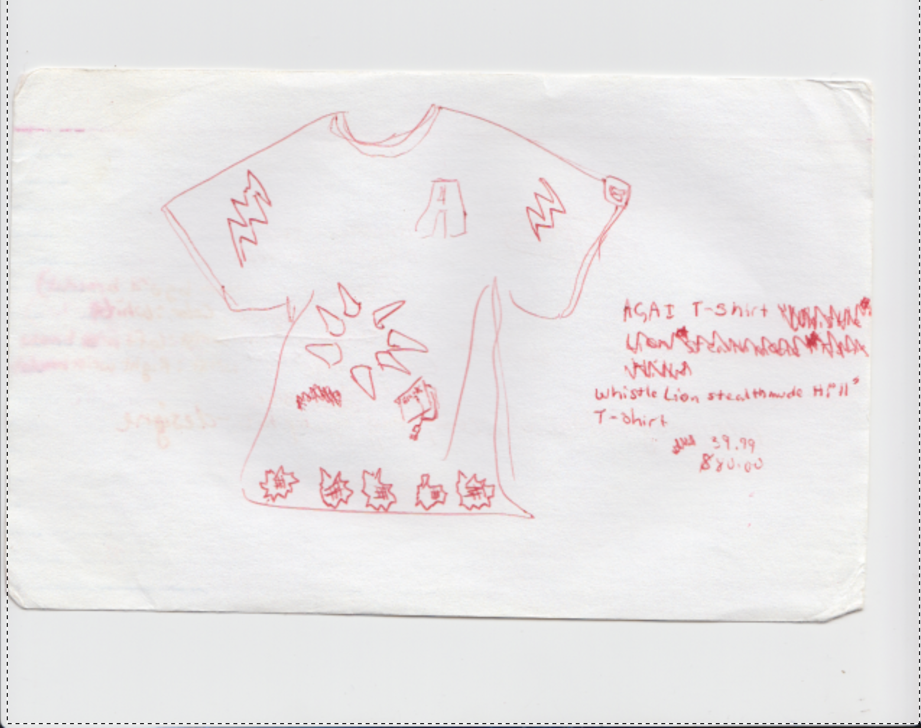 AGAI "Whistle Lion Stealthmode Hill" T-Shirt