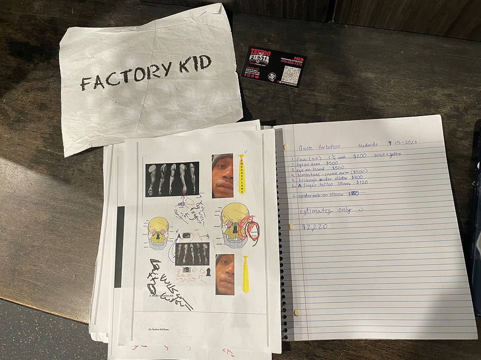 Thumbnail: Factory Kid x Tattoo planning via Tattoo Fiesta via Factory Kid News