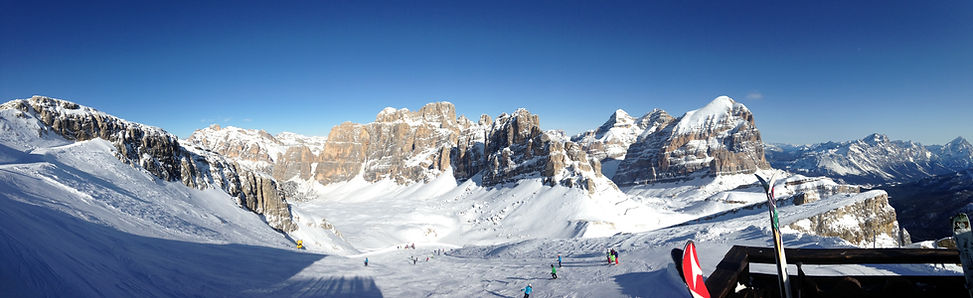 Ski slopes in the Alps
