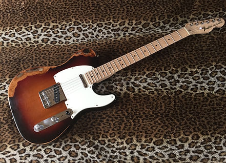 Aged Fender Telecaster guitar