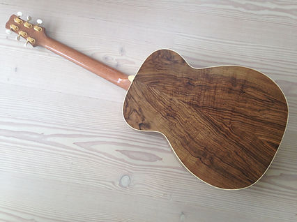 Book matched English walnut acoustic gu