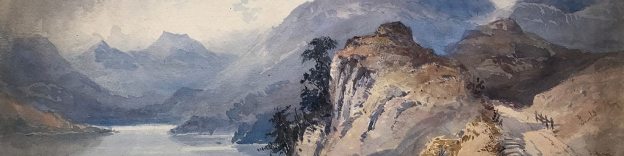 Dramatic lake landscape