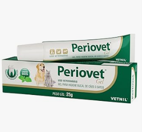 Vetnil Periovet Gel 25 g higiene bucal cães e gatos