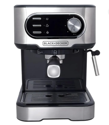Cafeteira elétrica BLACK+DECKER prata e preta