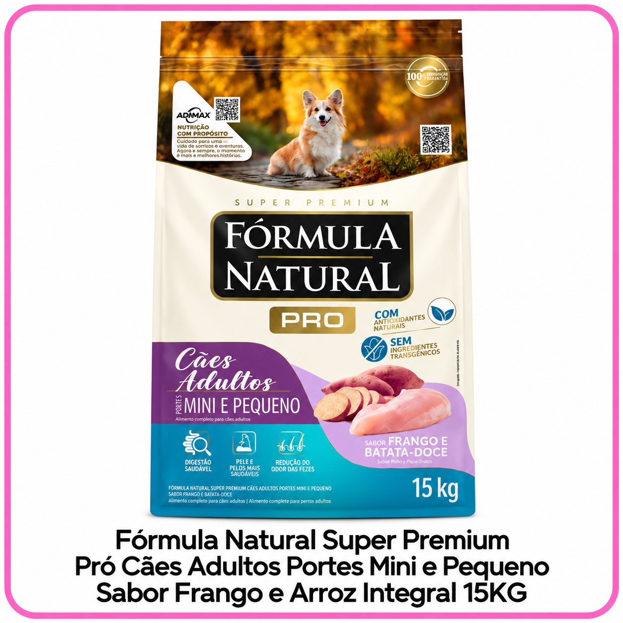 Fórmula Natural Pro cães adultos mini e pequeno 15kg