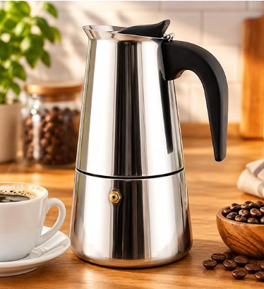 Cafeteira italiana moka de aço inox 450 ml