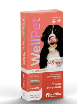 Wellpet Ourofino 560mg antipulgas e carrapatos cães 40,1 a 56 kg