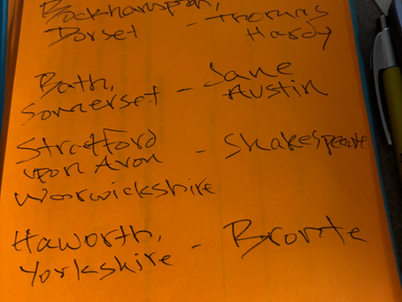 Origins of my literary UK adventure