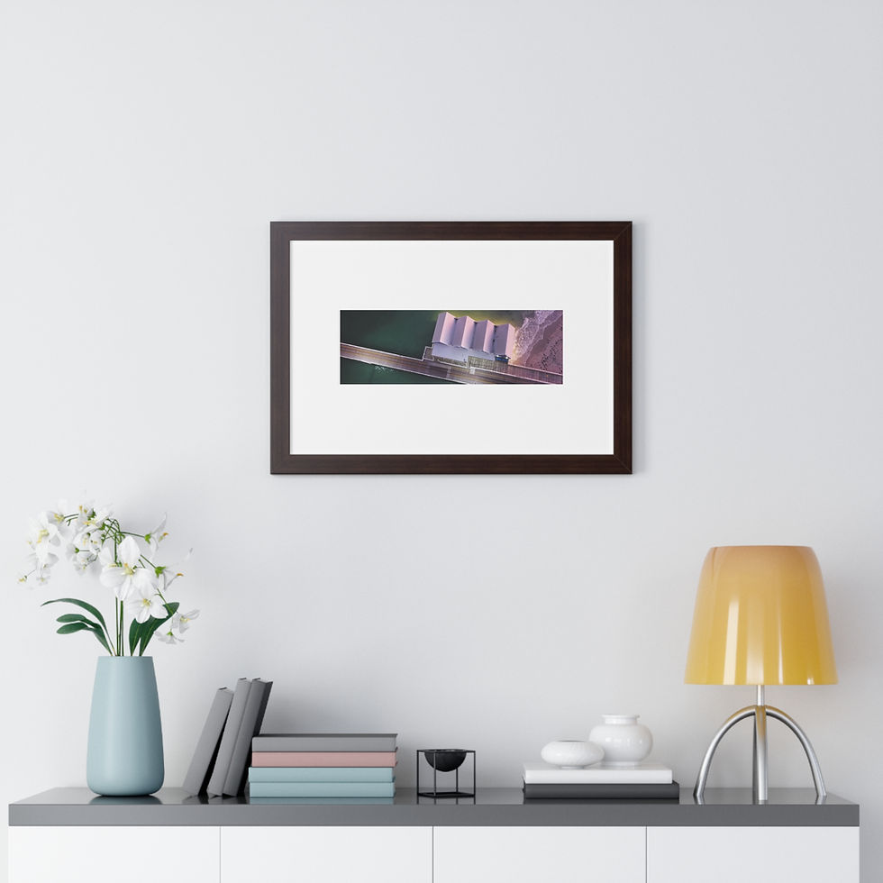 Thumbnail: Framed Horizontal Poster — Aerial Seaside Pier Photo 