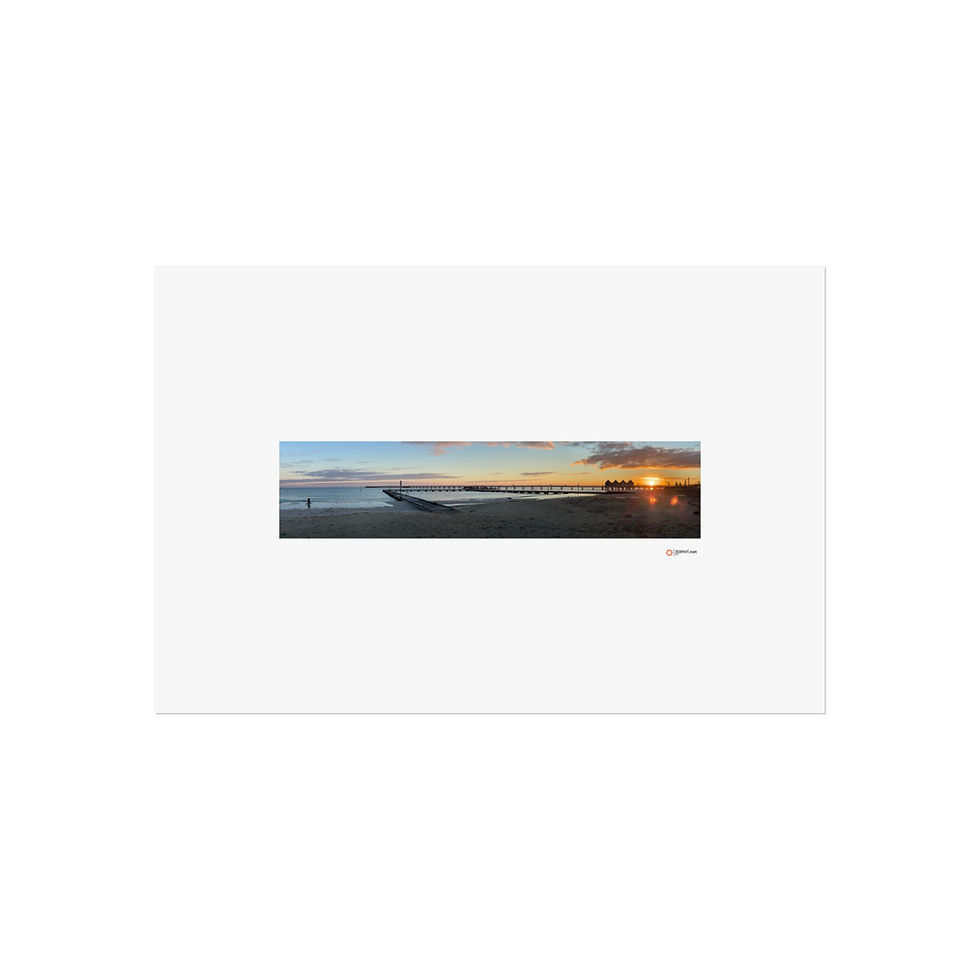 Fine Art Poster — Wooden Jetty at Sunrise