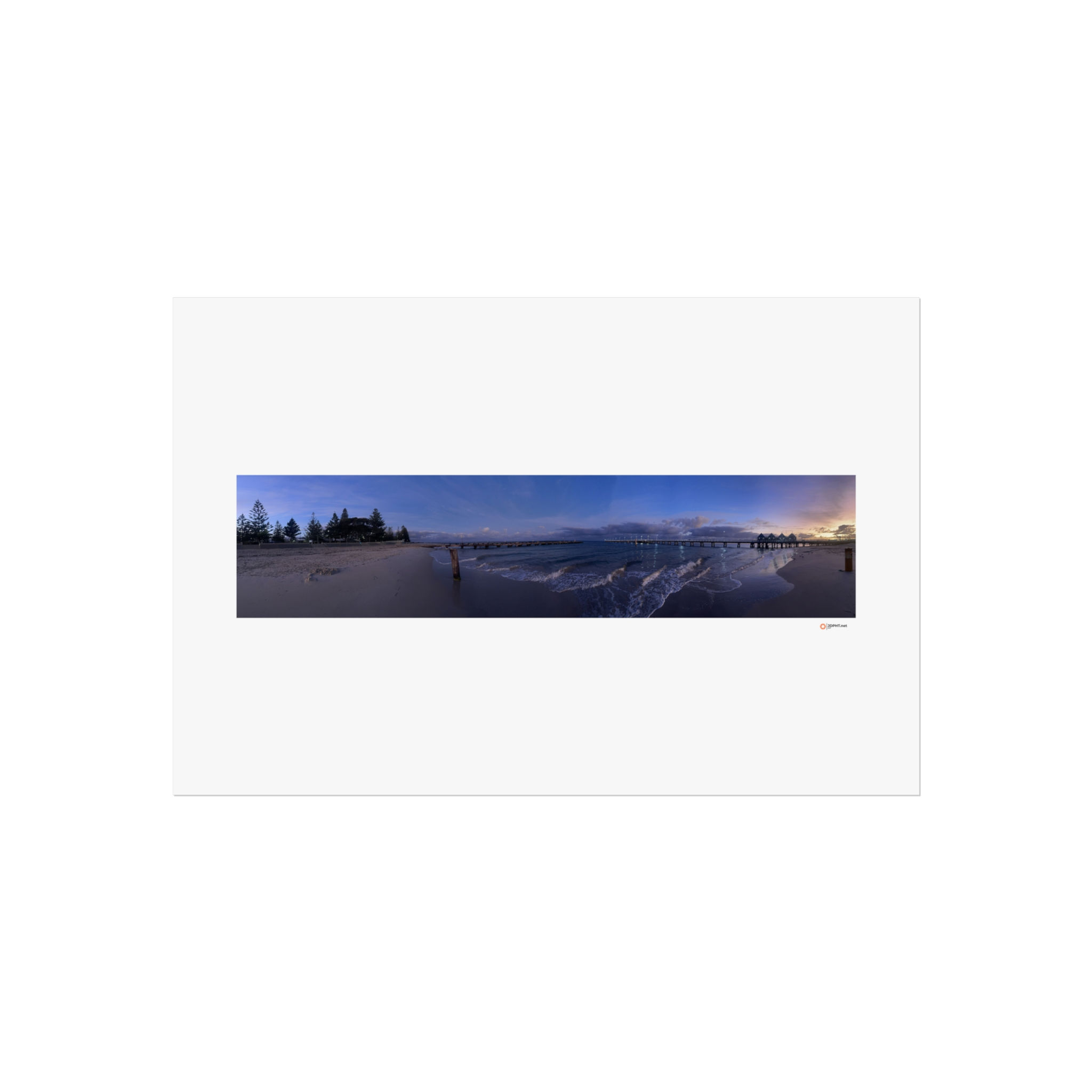 Fine Art Poster-Coastal Dusk Panorama