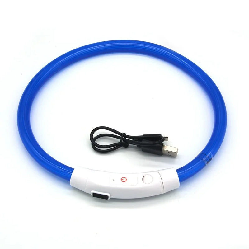 Thumbnail: LED Dog Collar – USB Rechargeable Luminous Pet Collar with Adjustable Glow for S