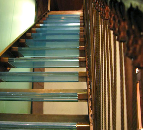 Sunset house stair detail