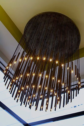 Custom LED chandelier detail