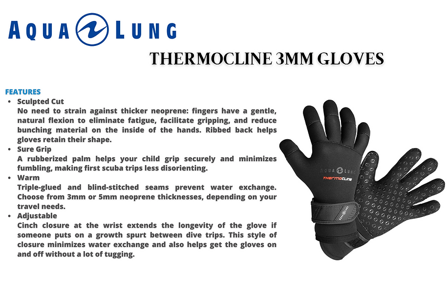 Aqua Lung Thermocline 3mm Gloves