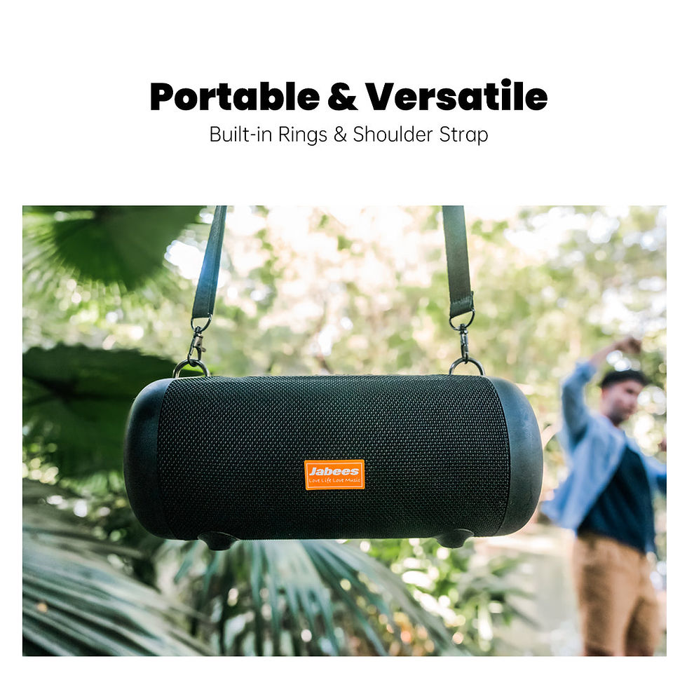 Thumbnail: WHALE With Nylon Strap – Bluetooth IPX7 Waterproof Portable Outdoor Speaker With