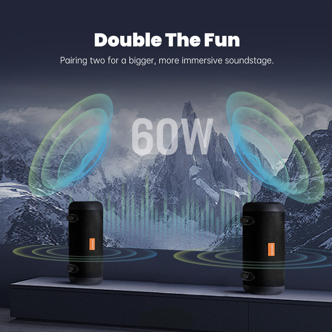 WHALE With Nylon Strap – Bluetooth IPX7 Waterproof Portable Outdoor Speaker With