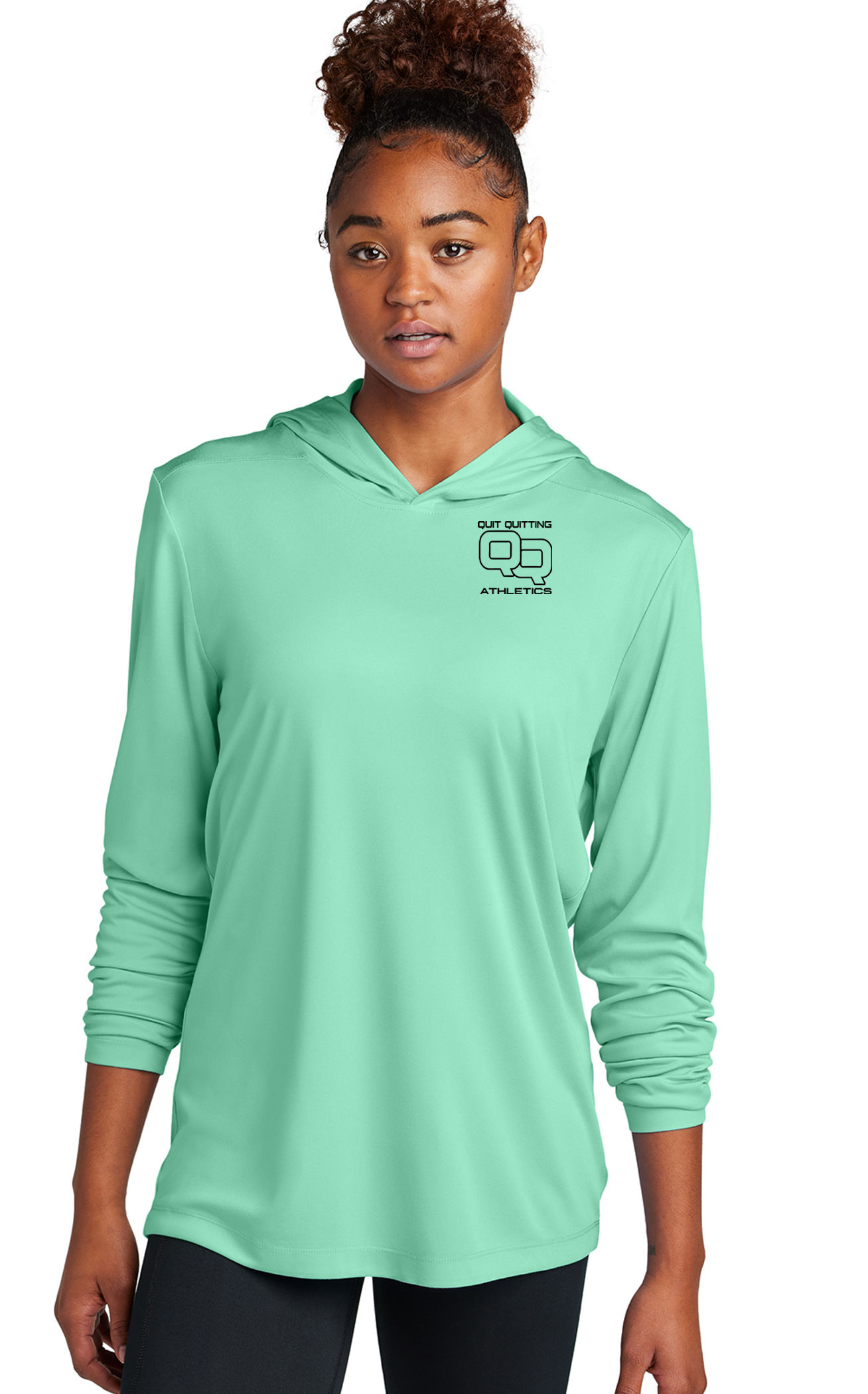 Ladies Quit Quitting Dri Fit Hoodie Tee