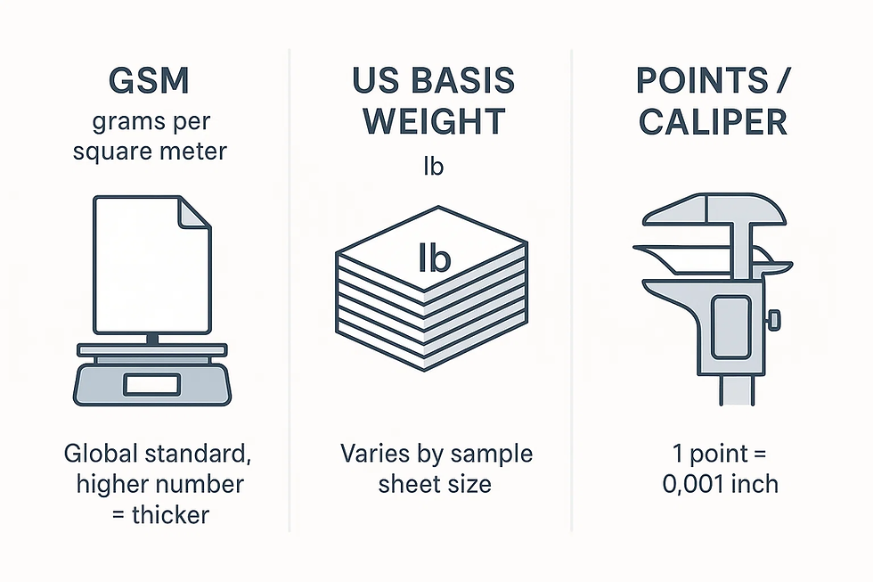 Paper Weight Infographic