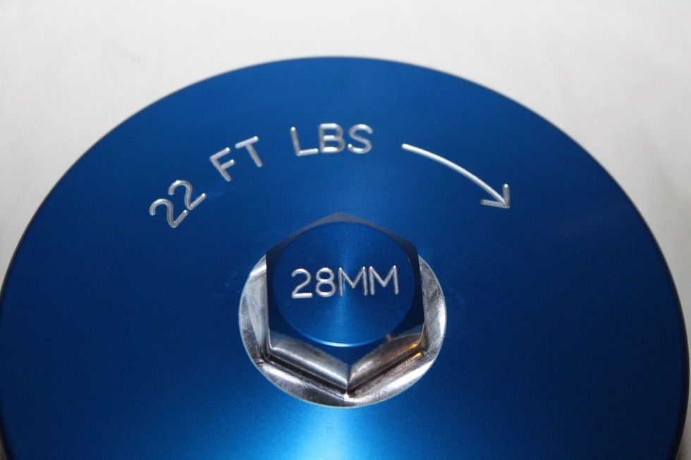 Thumbnail: Dodge Ram Cummins Blue Billet Aluminum Fuel Filter Canister Cap