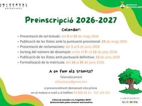 Preinscripció 2026-2027