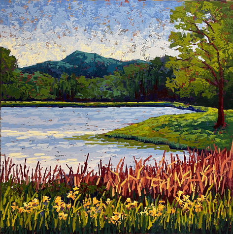 Karin Neuvirth - Spring at Bass Lake - 36x36.JPG