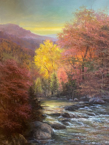 Egidio Antonaccio - Grandfather Changing to Autumn Season - 24x18.jpg