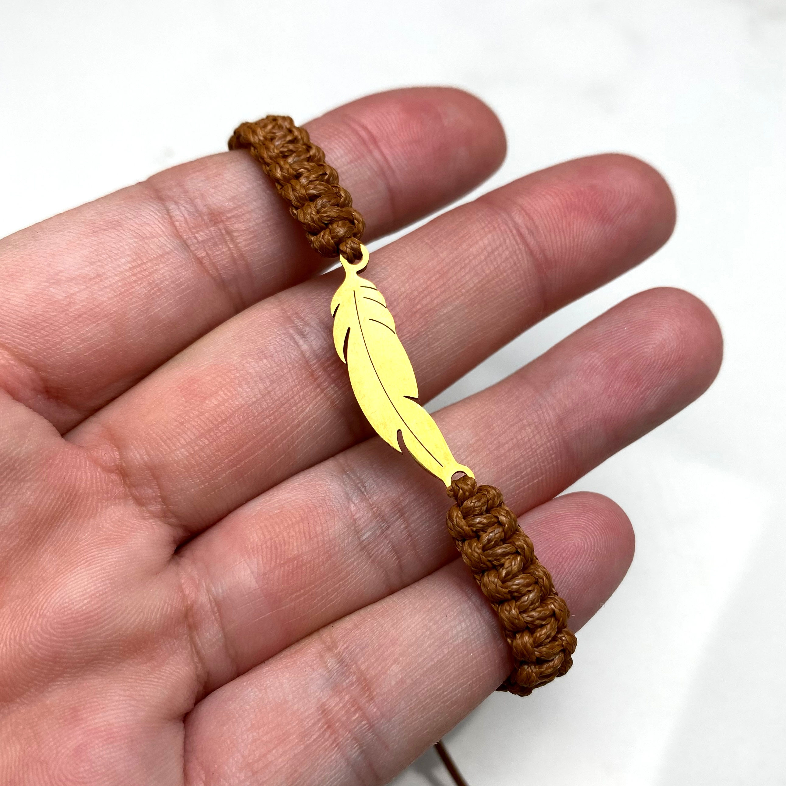 Pulseira folha Gold (Aço Inox)