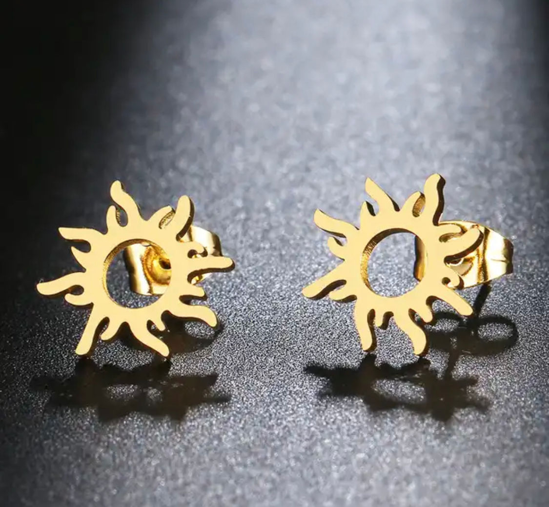 Brinco sol inox (prata)