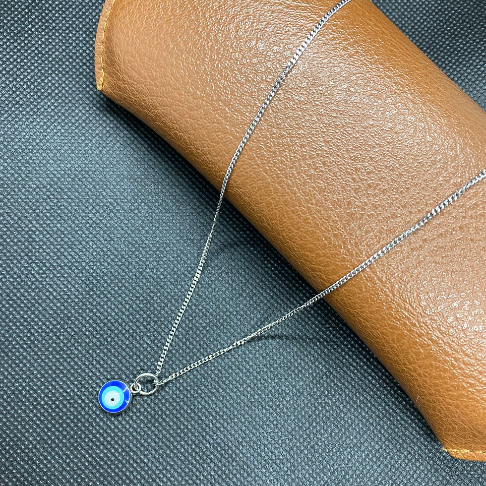 Miniatura: Colar Olho Grego Azul Aço 